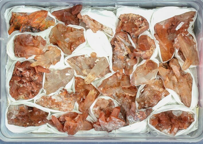 Lot: Natural, Red Quartz Crystals - Pieces #80919